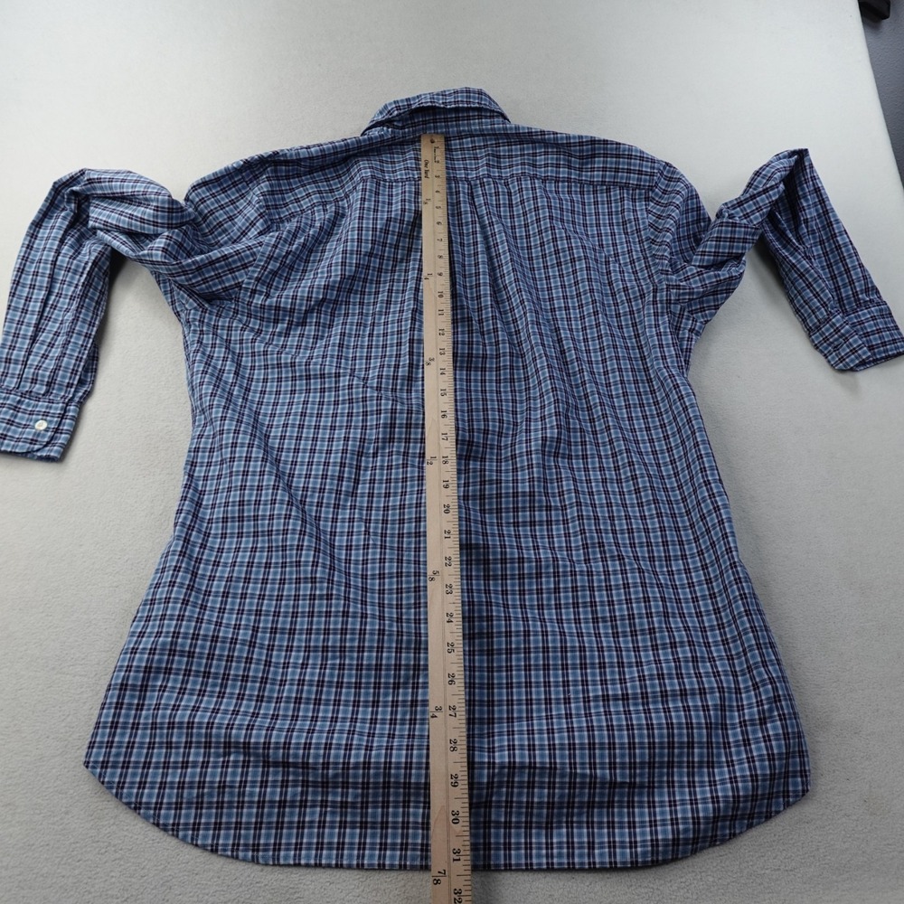 J Press Shirt Mens XXL Blue Plaid Button Down 100% Cotton Trunk Club Preppy - Picture 10 of 12